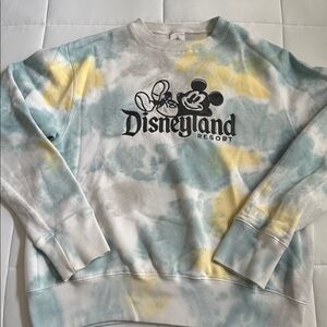 Disney Tie-Dye Crew Neck Sweater - Blue, Yellow, White